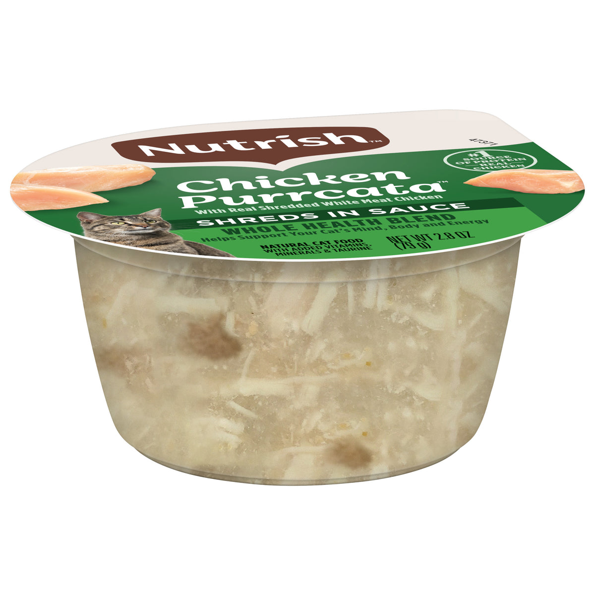 (12 pack) Nutrish Grain Free Wet Cat Food Chicken Purrcata Whole Health Blend with Real Shredded White Meat Chicken in Sauce, 2.8 oz. Cup (Rachael Ray) — product image 13