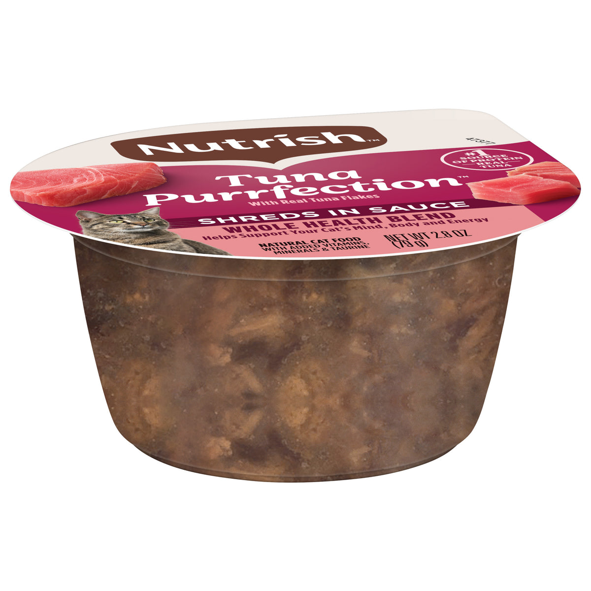 (12 pack) Nutrish Grain Free Wet Cat Food Tuna Purrfection Whole Health Blend with Real Tuna Flakes in a Savory Sauce, 2.8 oz. Cup (Rachael Ray) — product image 10