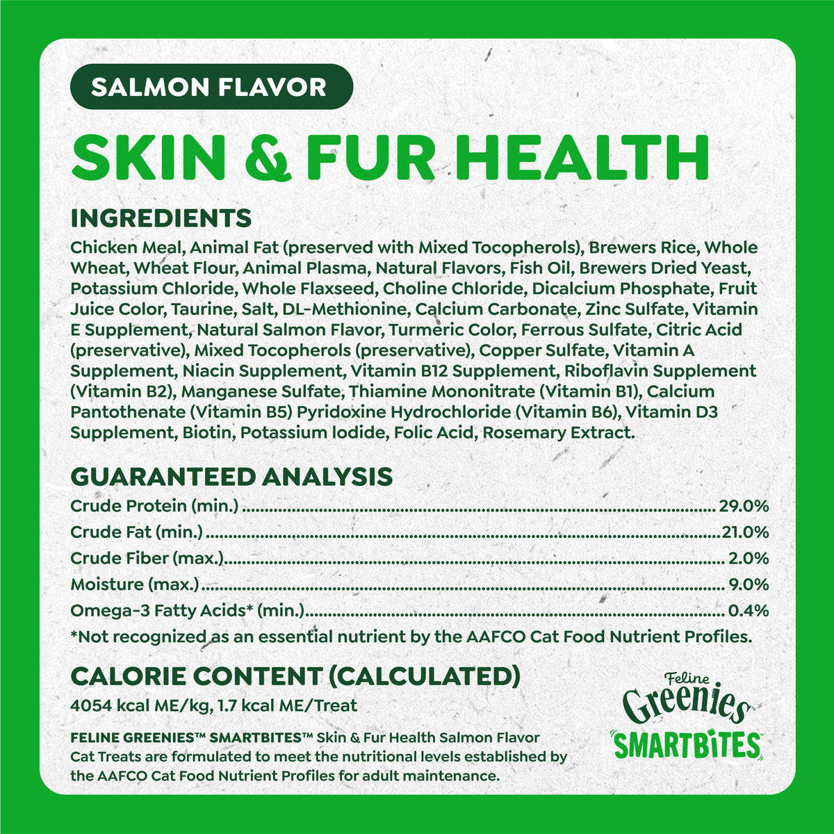 (2 pack) Greenies Feline Smartbites Salmon Flavor Skin & Fur Health Cat Treats, 2.1 oz Pack — product image 9