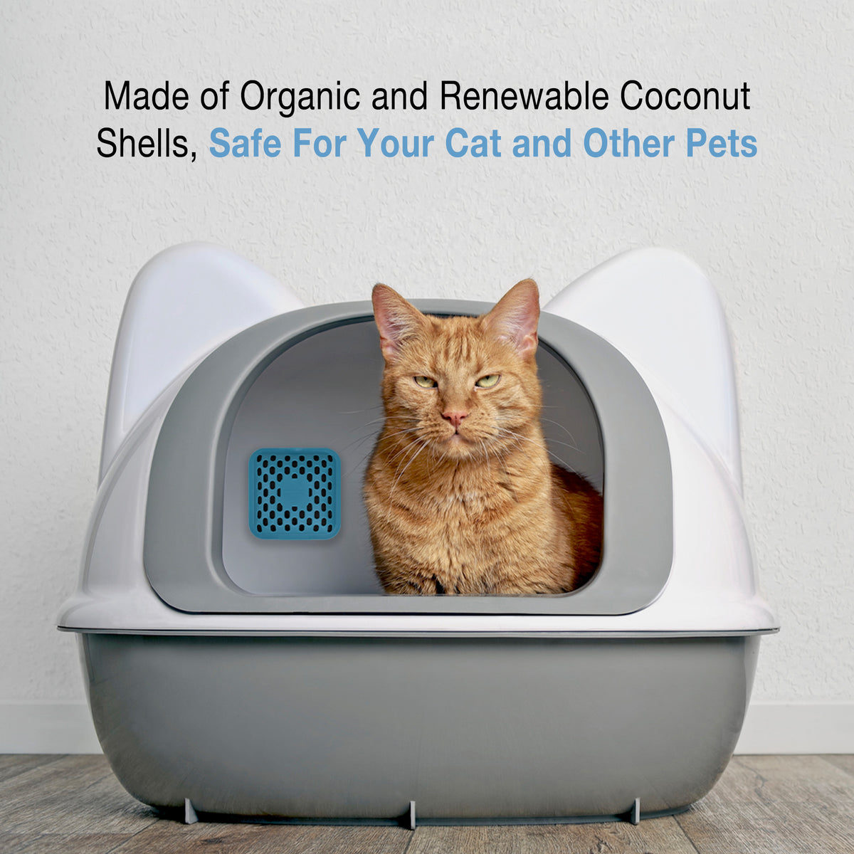 (2 pack) remodeez Cat Litter Deodorizer – Refillable Activated Charcoal Odor Eliminator, Non-Toxic, Blue — product image 9