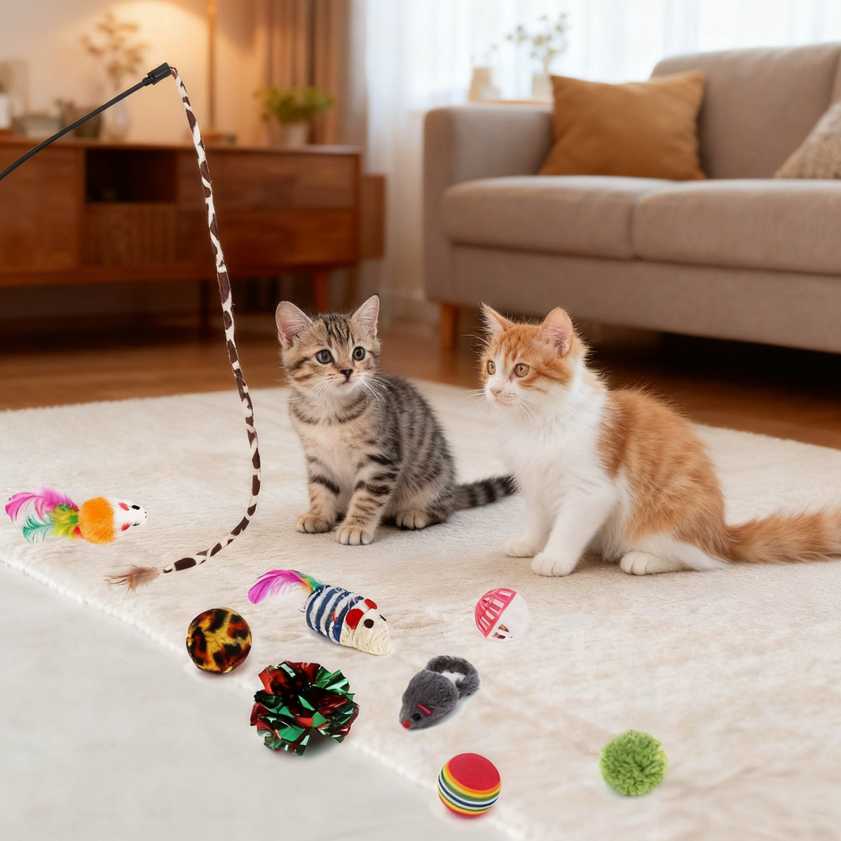 21Pcs Cat Toys Kitten Toys, Interactive Kitten Toys for Indoor Cats, Variety Catnip Toys with Collapsible Cat Tunnel, Cat Toy Balls, Cat Wand — product image 7