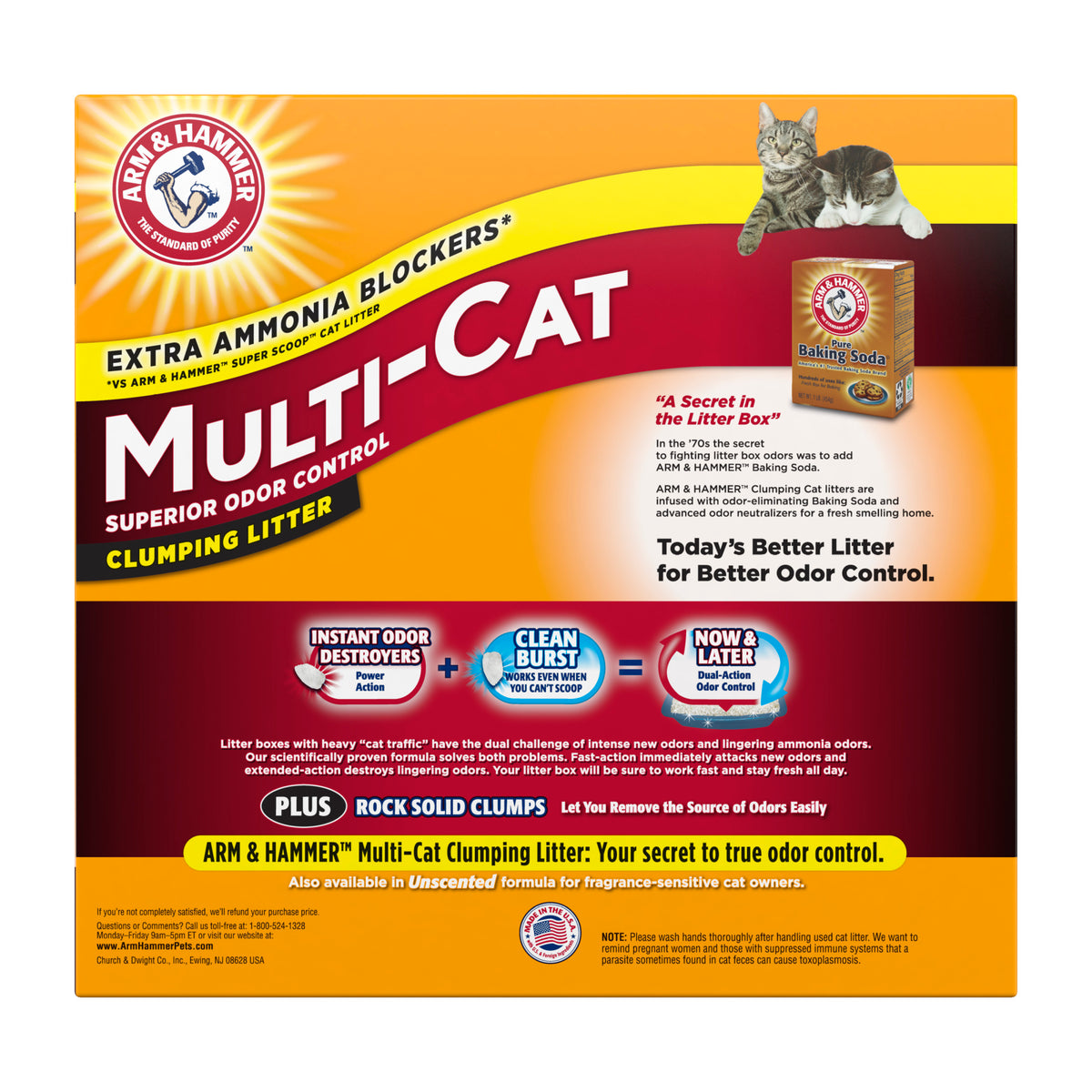 ARM & HAMMER Multi-Cat Clumping Litter, 99.9% Dust Free, Scented Cat Litter, 20lb — product image 12