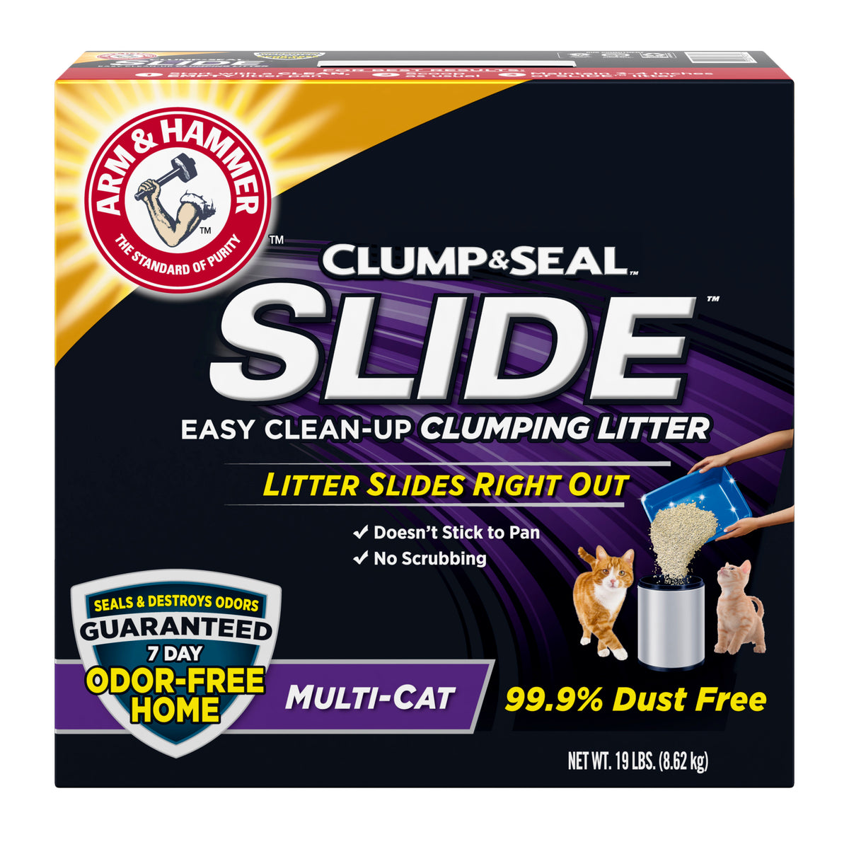 ARM & HAMMER Slide Multi-Cat Clumping Litter, Easy Clean-up Cat Litter, 19 lb — product image 13