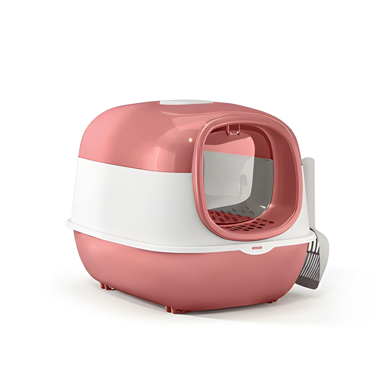 Cat Litter Box, Fully Enclosed Large Front-Entry Kitty Toilet with Flip-Top Lid, Litter Filter Pedal, Removable Base — product image 7