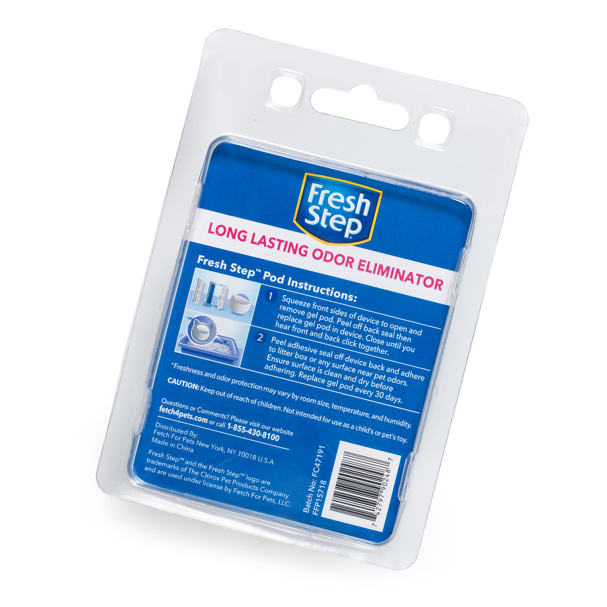 Fresh Step Litter Box Deodorizing Gel Pods, Cat Litter Box Deodorizer 1 Adhesive Pod 2 Refills — product image 8
