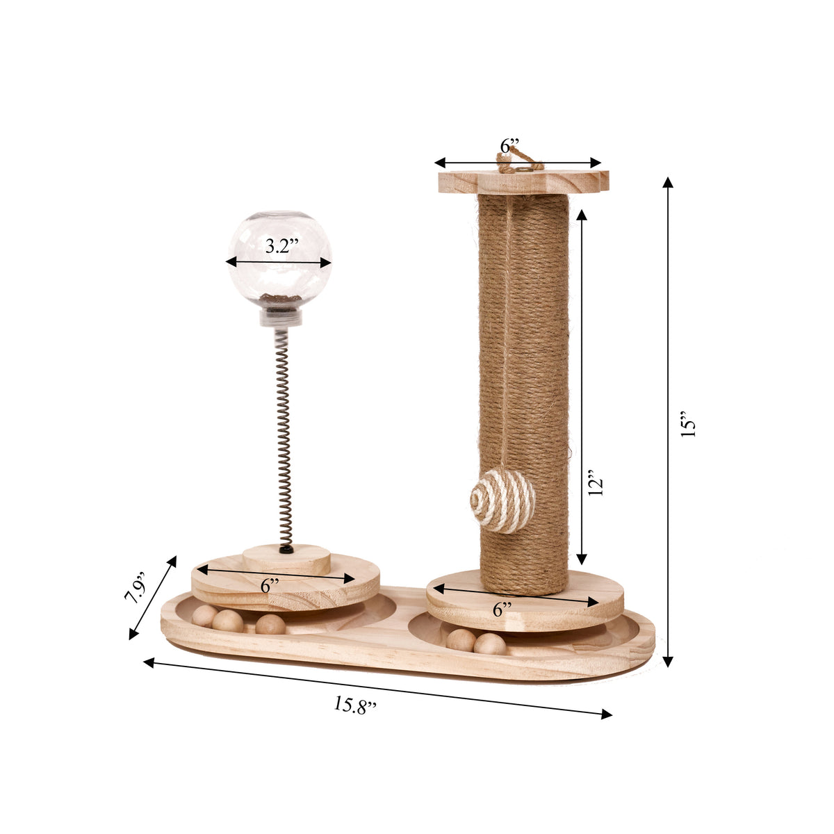 Interactive Scratch Post and Activity Center -- The Ultimate Cat Playground S1501 — product image 9
