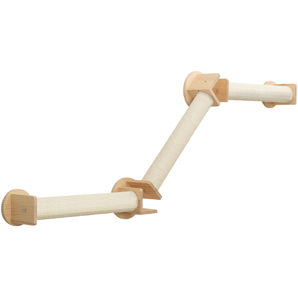 TRIXIE Wall Set 2 Multi-Level Wall Mounted Cat Perch System with 3 Sisal Posts, Natural — product image 5