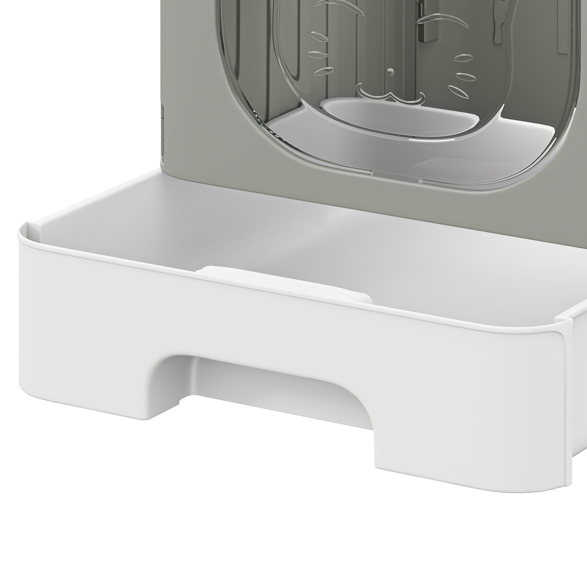 Uforic Large Enclosed Cat Litter Box with Mat and Litter Scoop,Cat Toilet Box with Lid Drawer Type Easy to Clean,Gray — product image 9