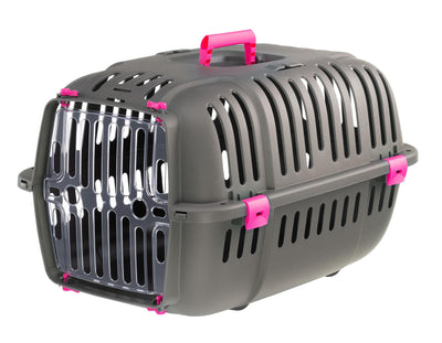 Ferplast Jet Pet Carrier: Value Dog Carrier Suitable for "XS" Dog Breeds & Small Cats, 22L x 14.5W x 13H , Fuchsia