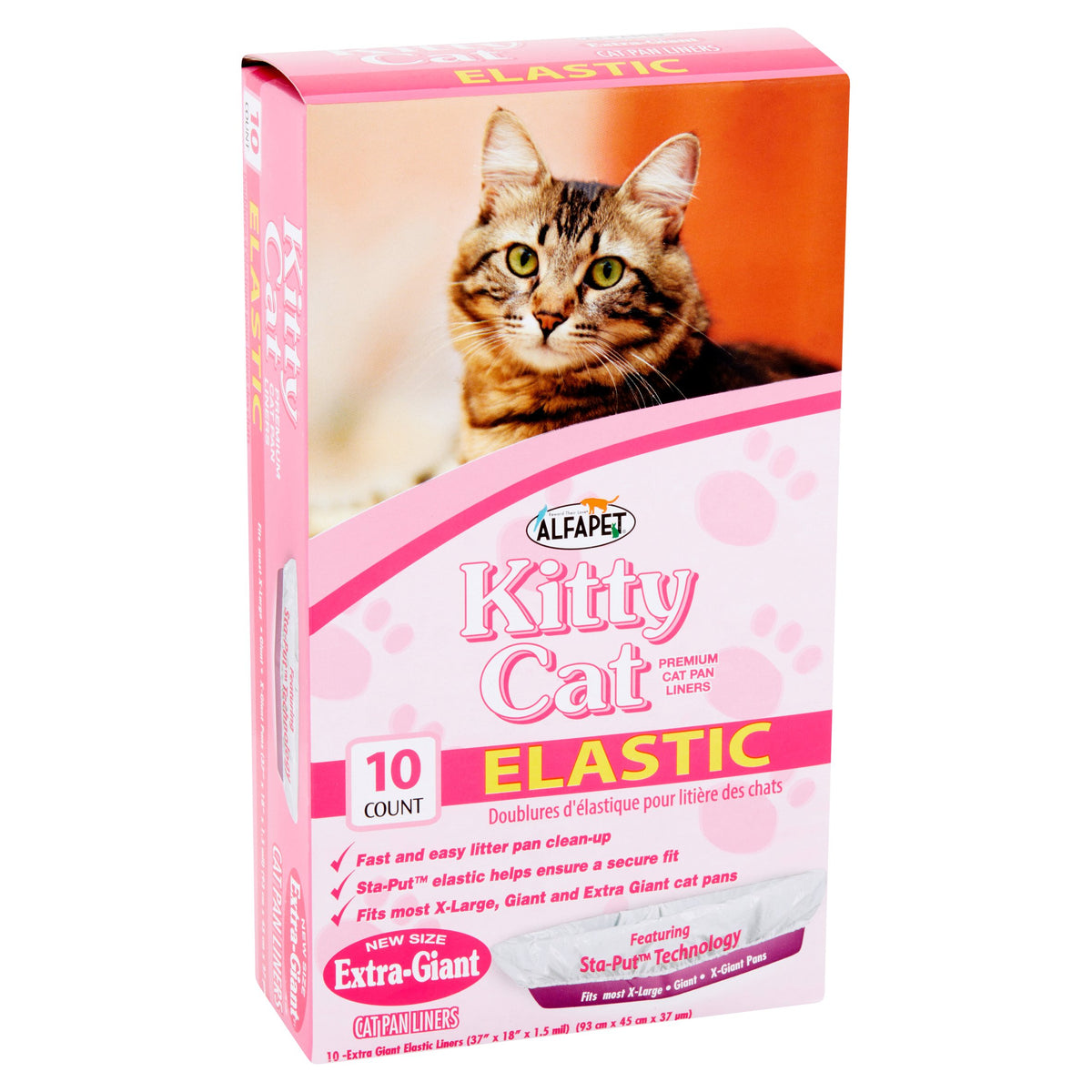 (2 pack) Alfapet, Kitty Cat Elastic Litter Box Liners, 10 Count — product image 3