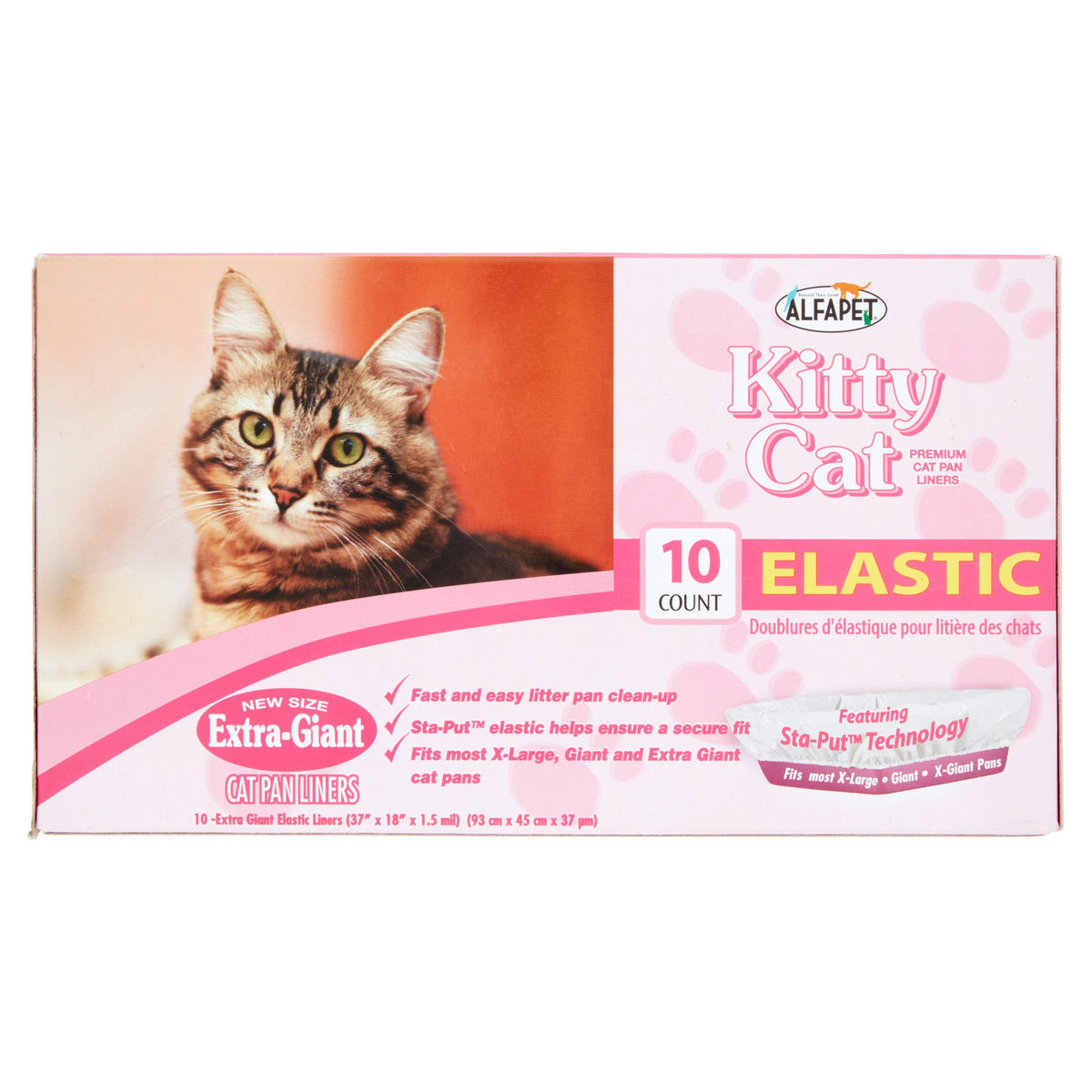 (2 pack) Alfapet, Kitty Cat Elastic Litter Box Liners, 10 Count — product image 6