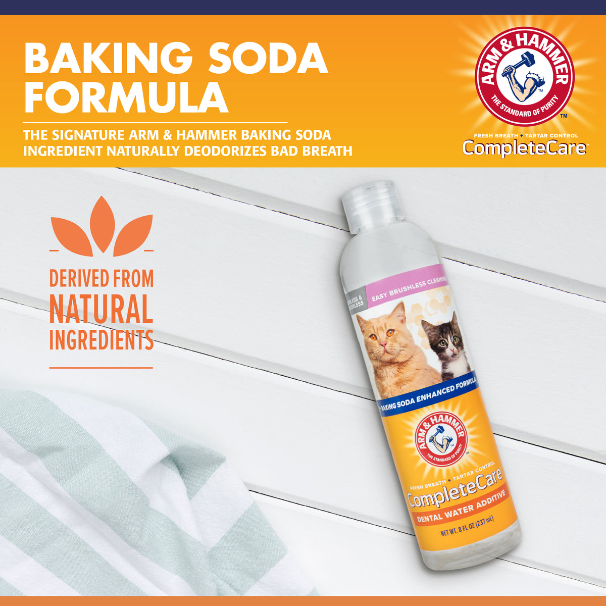 (2 pack) Arm & Hammer Complete Care Dental Water Additive for Cats, 8 fl oz — product image 4