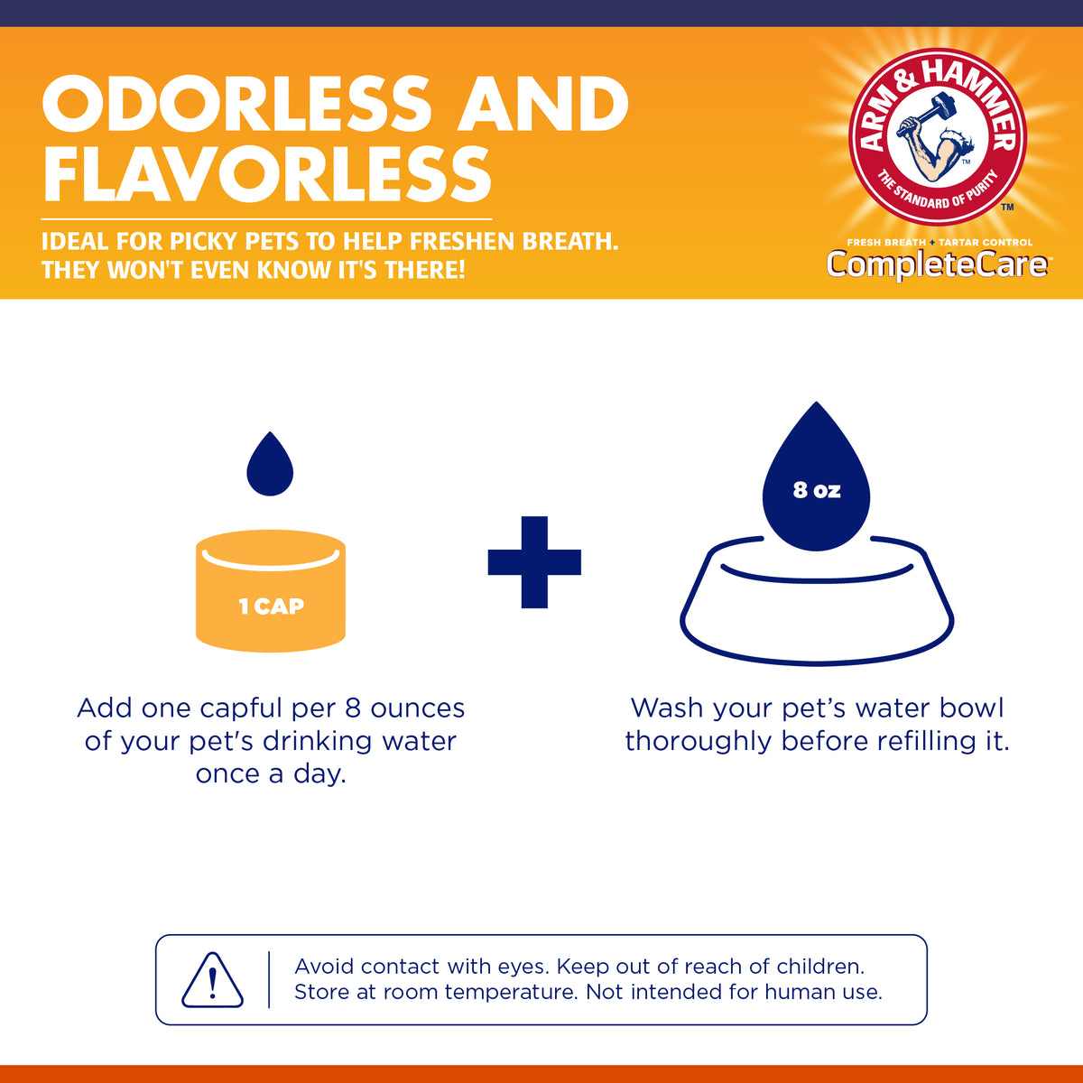 (2 pack) Arm & Hammer Complete Care Dental Water Additive for Cats, 8 fl oz — product image 6