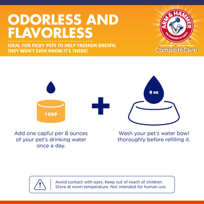 (2 pack) Arm & Hammer Complete Care Dental Water Additive for Cats, 8 fl oz — product image 6