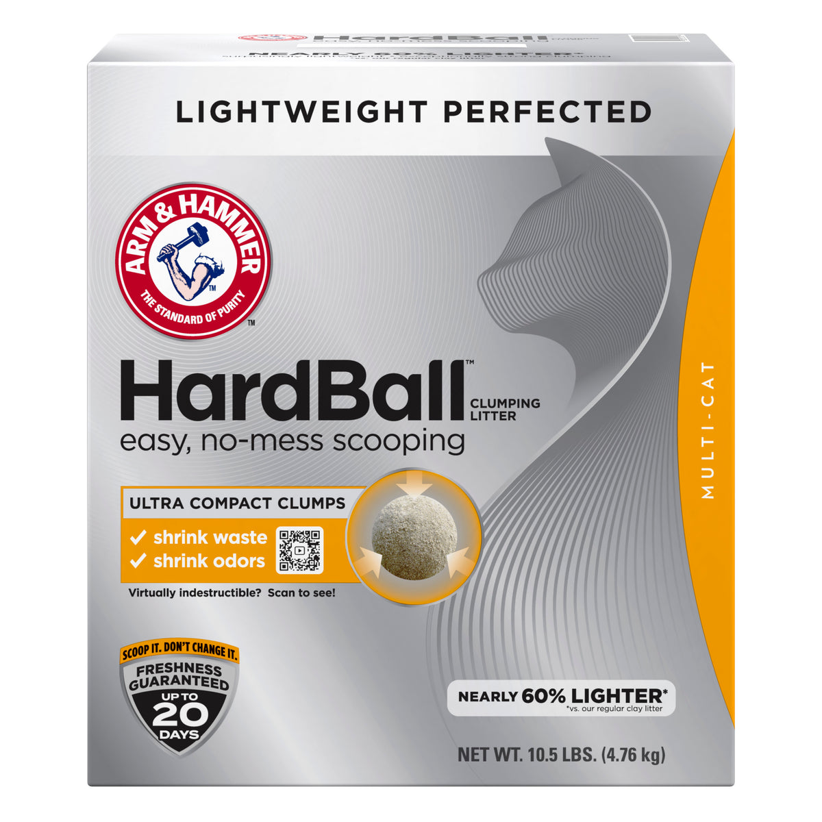 (2 pack) ARM & HAMMER HardBall Lightweight 5-in-1 Clumping Cat Litter, Garden Bloom Scent, 10.5 lbs — product image 12