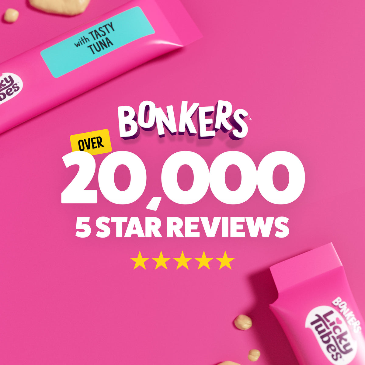 (2 pack) BONKERS Licky Tubes Tuna Flavored Wet Lickable Treats for Cats, 4 Pack — product image 9