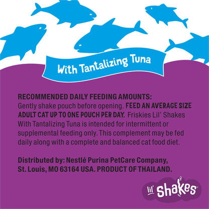 (2 pack) Purina Friskies Pureed Wet Cat Food Toppers, Lil’ Shakes With Tantalizing Tuna Lickable Cat Treats — product image 12