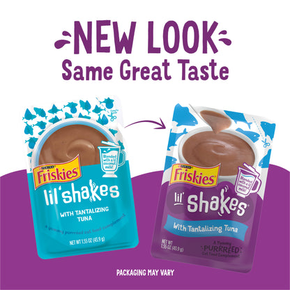 (2 pack) Purina Friskies Pureed Wet Cat Food Toppers, Lil’ Shakes With Tantalizing Tuna Lickable Cat Treats — product image 3