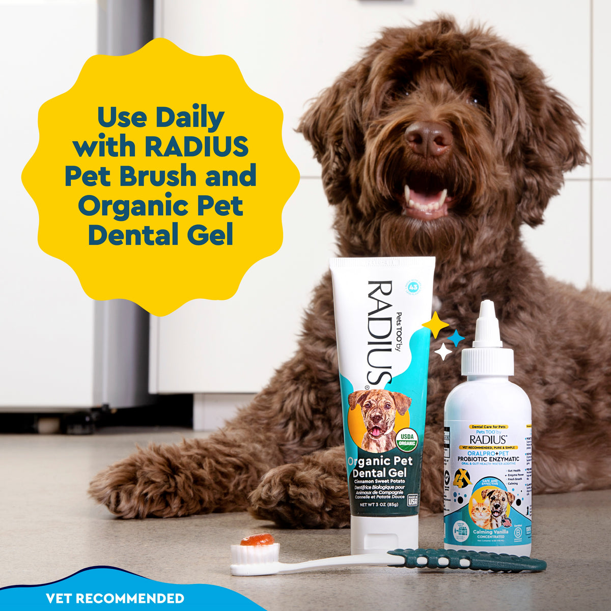 (2 pack) RADIUS Probiotic Dental Care Water Additive, Clean and Protect Teeth, 4 oz Recycled Bottle, for Dogs and Cats — product image 8