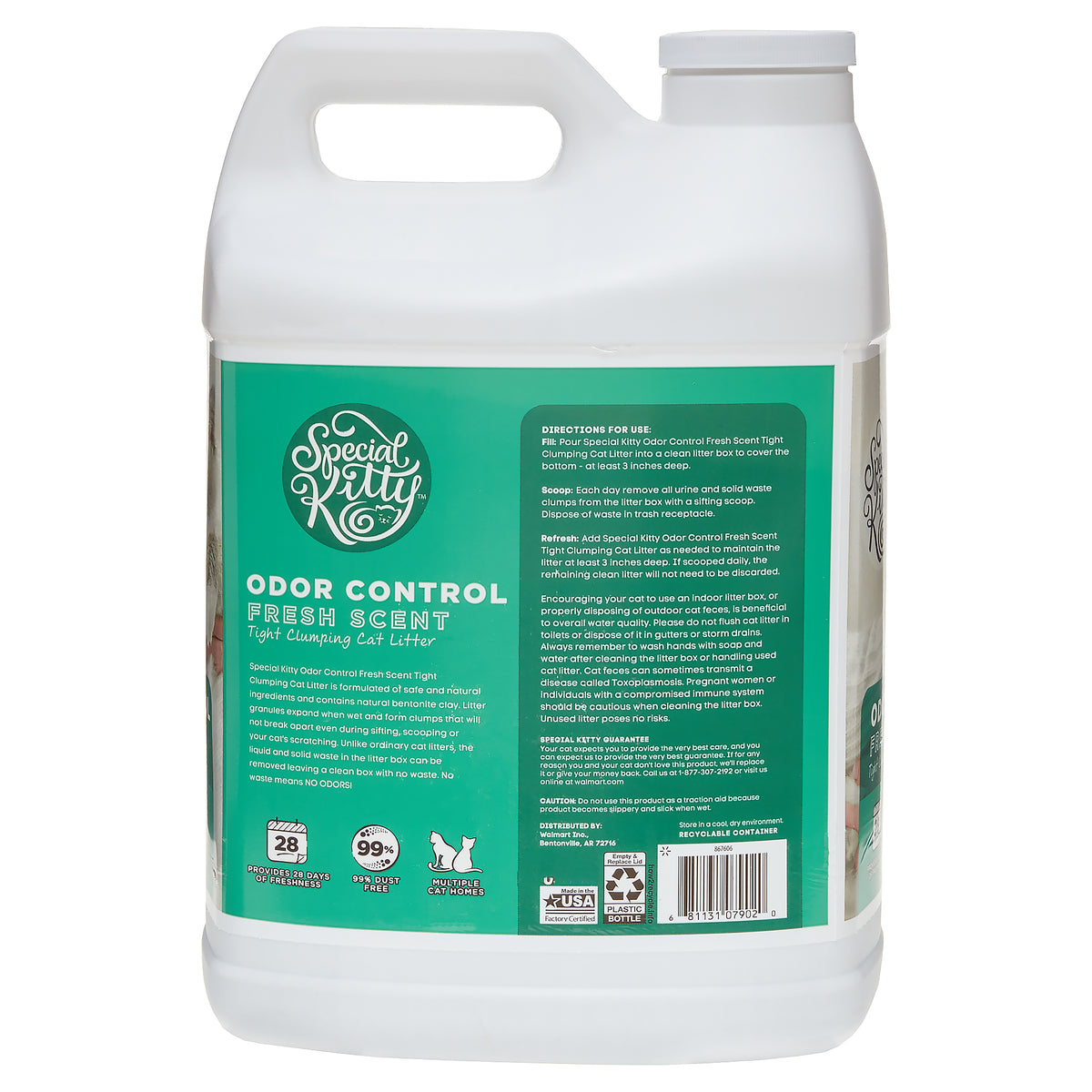 (2 pack) Special Kitty Tight Clumping Clay Cat Litter, Fresh Scent, 20 lb Jug, 1 Count — product image 6