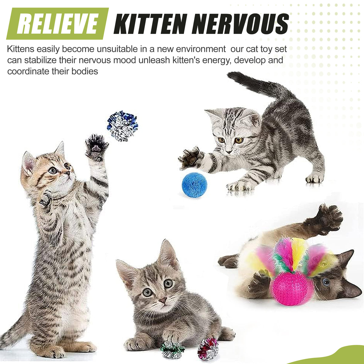 21Pcs Cat Toys Kitten Toys, Interactive Kitten Toys for Indoor Cats, Variety Catnip Toys with Collapsible Cat Tunnel, Cat Toy Balls, Cat Wand — product image 4