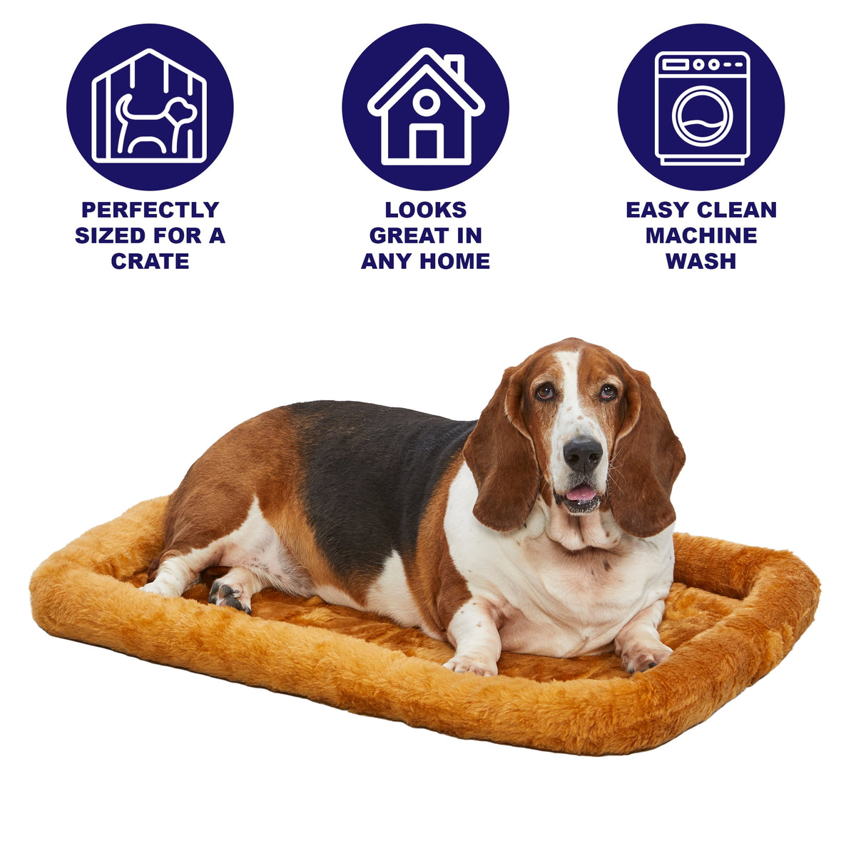 (3 pack) MidWest QuietTime Pet Bed & Dog Crate Mat, Cinnamon, 22" — product image 4