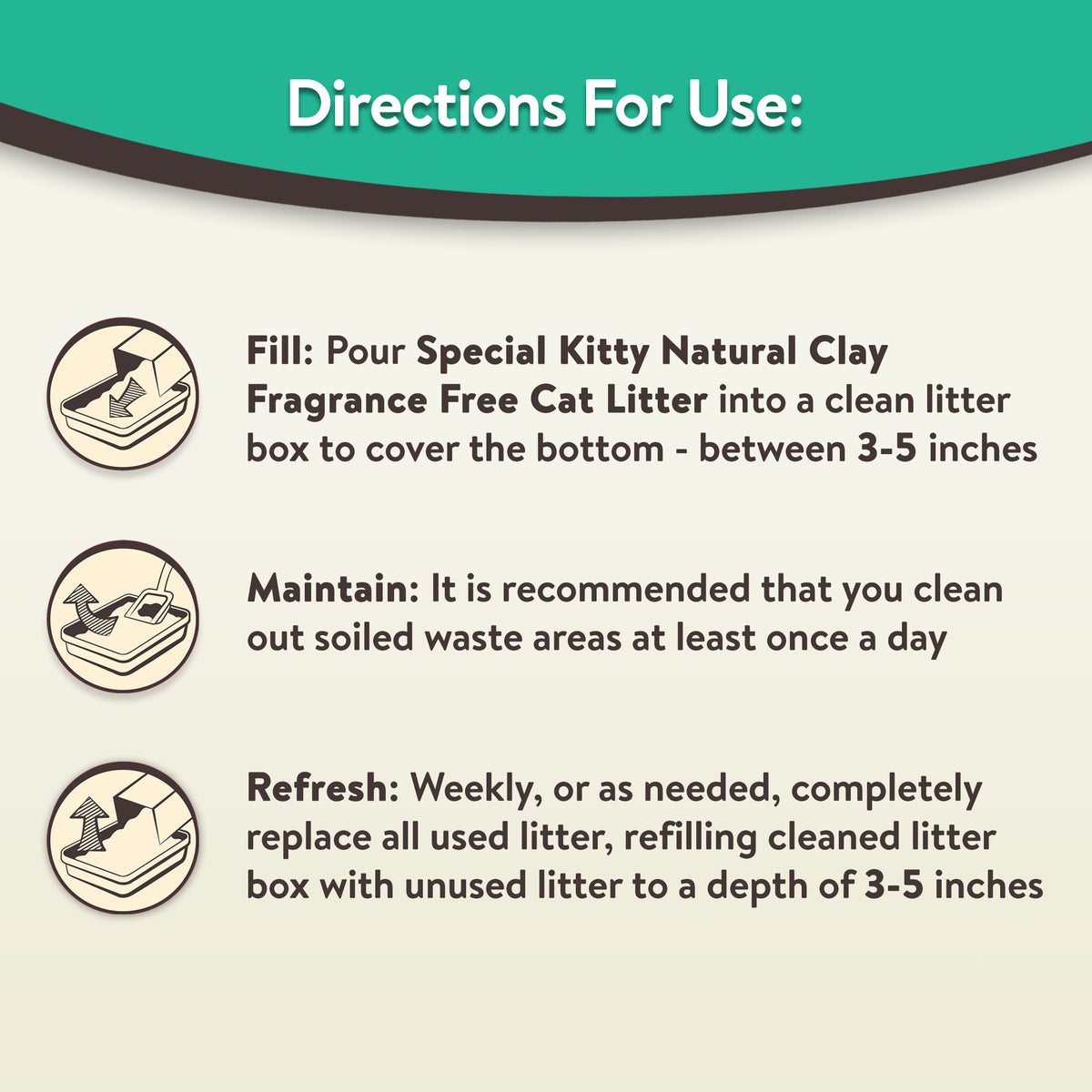(3 pack) Special Kitty Tight Clumping Clay Cat Litter, Fresh Scent, 20 lb Jug, 1 Count — product image 4