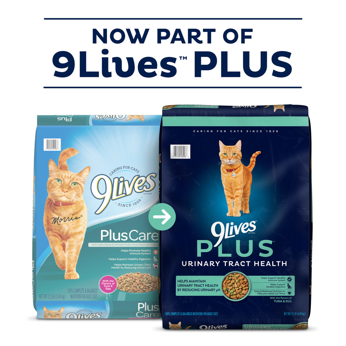 9Lives PLUS Urinary Tract Health Dry Cat Food, 3.15 lb. Bag — product image 2