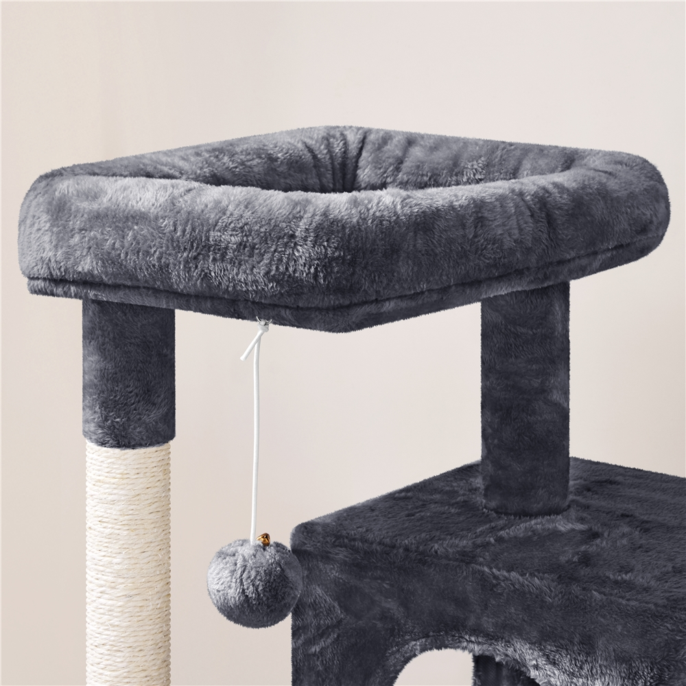 Alden Design 36" Cat Tree with Condo and Scratching Post Tower, Dark Gray — product image 7