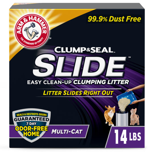 ARM & HAMMER Slide Easy Clean-Up Clumping Cat Litter, Scented, 14 Lbs
