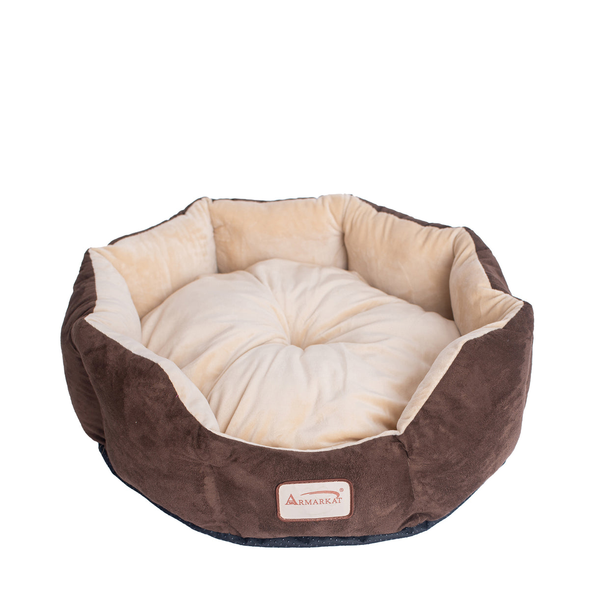 Armarkat Covered Pet Cat Bed, Mocha & Beige — product image 3