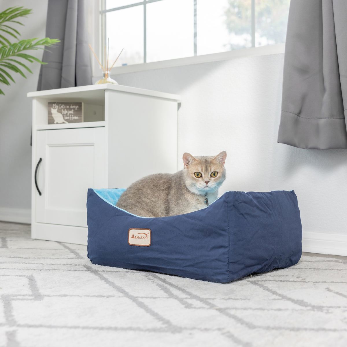 Armarkat Pet Bed 18-Inch Long C09HSL/TL, Blue — product image 2