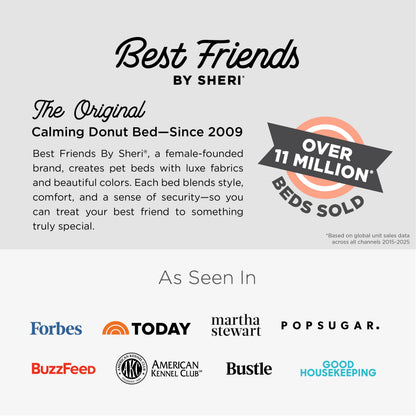 Best Friends by Sheri The Original Calming Donut Dog Bed – Washable Plush Pet Bed for Cats & Small Dogs up to 25 lbs, Lux Faux Fur, Gray, Small (23" x 23") — product image 8