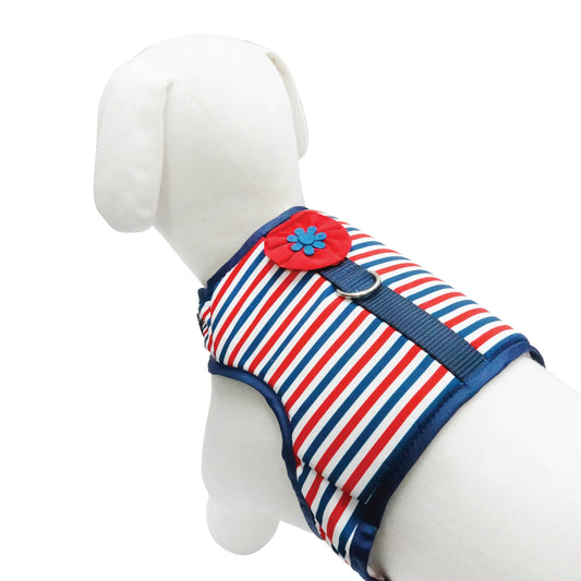 Best Furry Friends Harness for Dogs or Cats, Red, White & Blue, Small/Medium