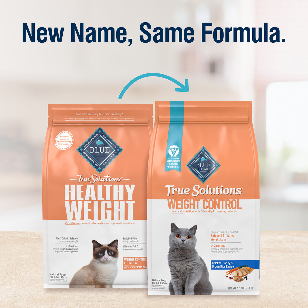 Blue Buffalo True Solutions Weight Control Natural Dry Cat Food, Chicken, 3.5-lb. Bag — product image 2