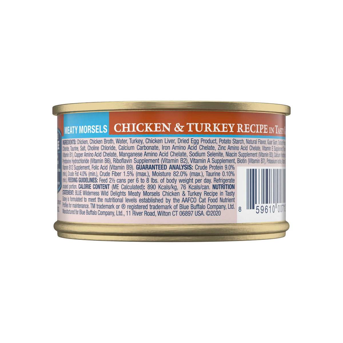 Blue Buffalo Wilderness Wild Delights Grain Free Wet Cat Food, Chicken & Turkey, 3oz Can — product image 2