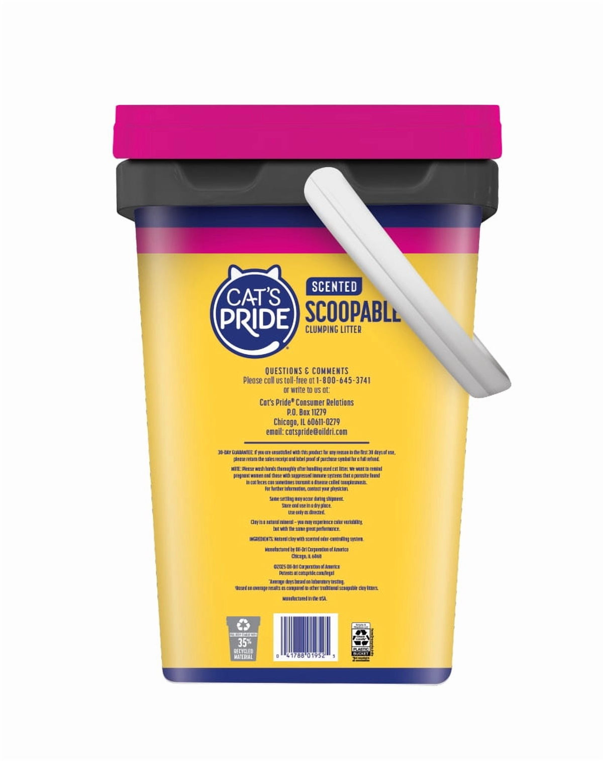 Cat's Pride Scented Scoopable Lightweight Cat Litter 20lb Pail — product image 4