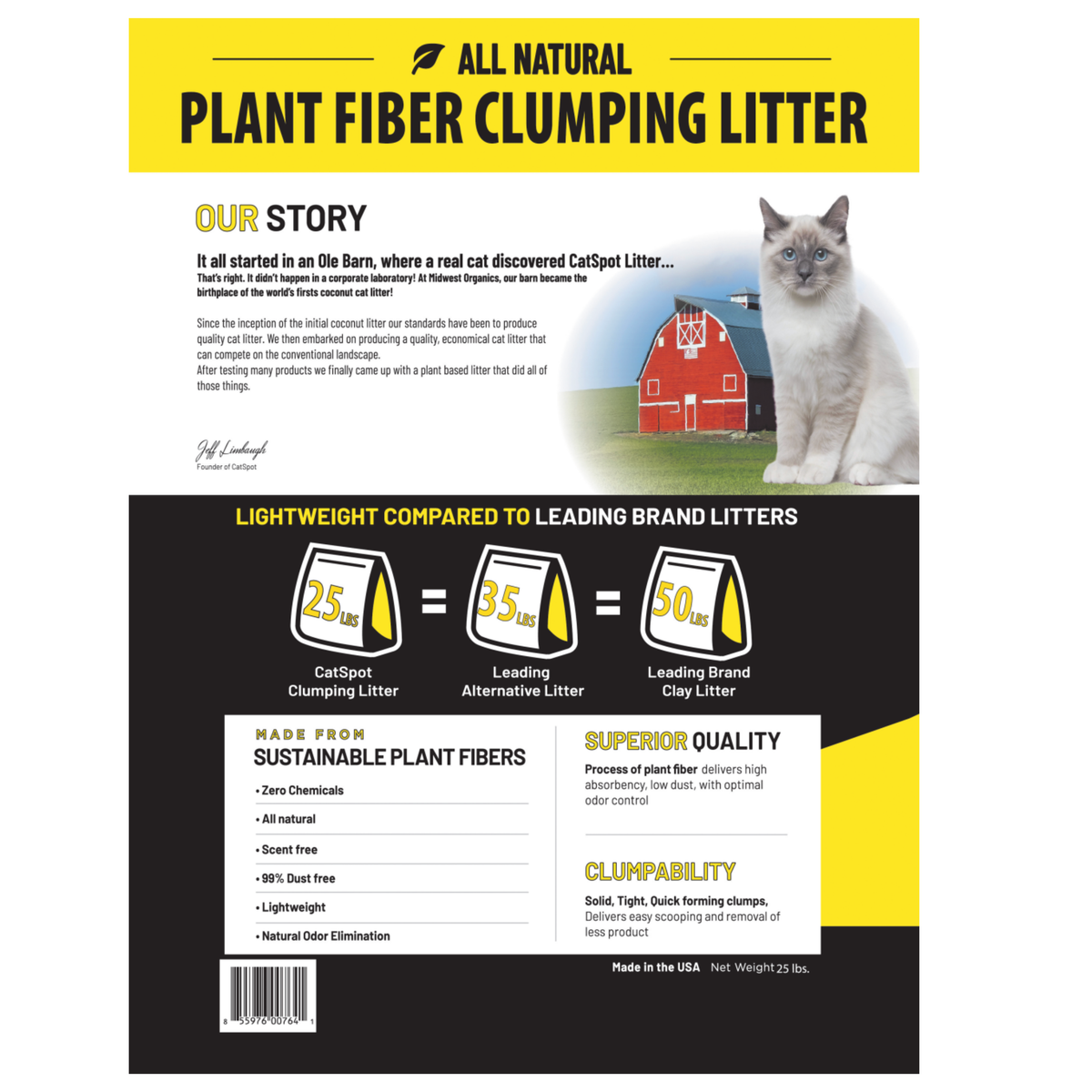 Catspot Lightweight All Natural Plant Fiber Clumping Cat Litter, Chemical Free — product image 2