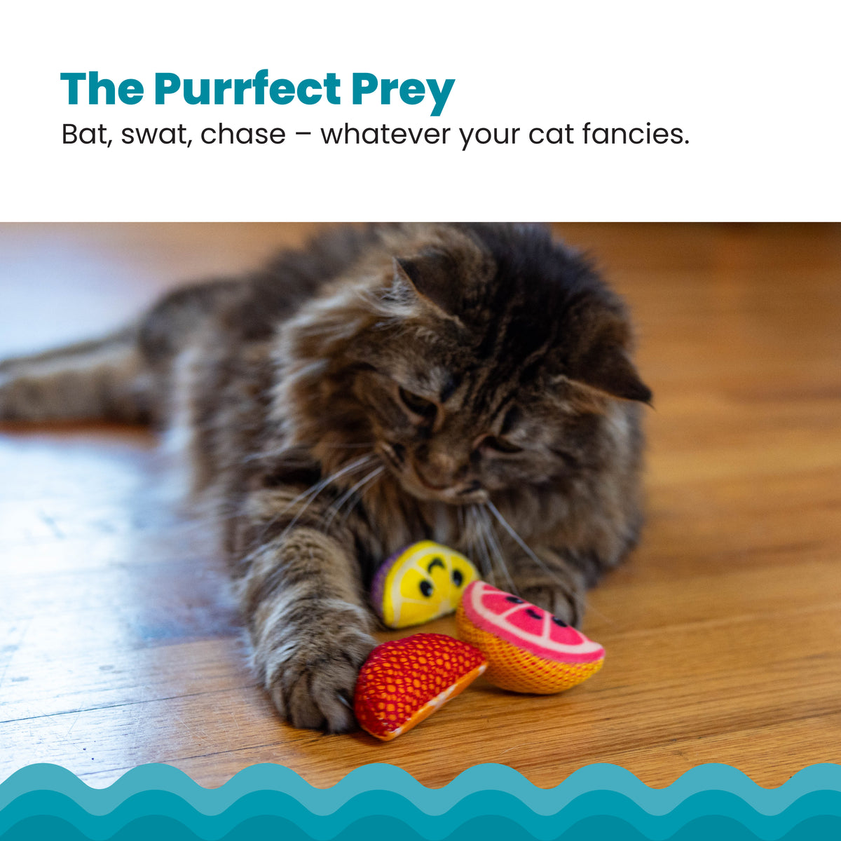 Catstages Dental Fruit Wedges Catnip Chew Toys, 4-Pack, Multicolored — product image 3