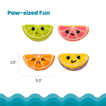 Catstages Dental Fruit Wedges Catnip Chew Toys, 4-Pack, Multicolored — product image 4