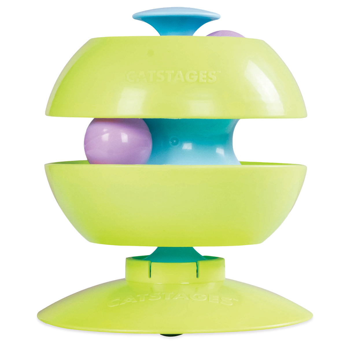Catstages Twist-A-Ball 3-in-1 Convertible Cat Track Toy, Rolling Ball Toy for Indoor Cats, Green
