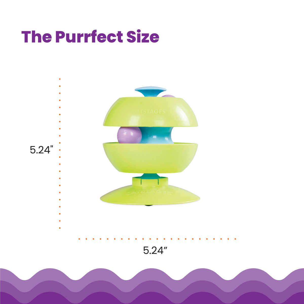 Catstages Twist-A-Ball 3-in-1 Convertible Cat Track Toy, Rolling Ball Toy for Indoor Cats, Green — product image 5
