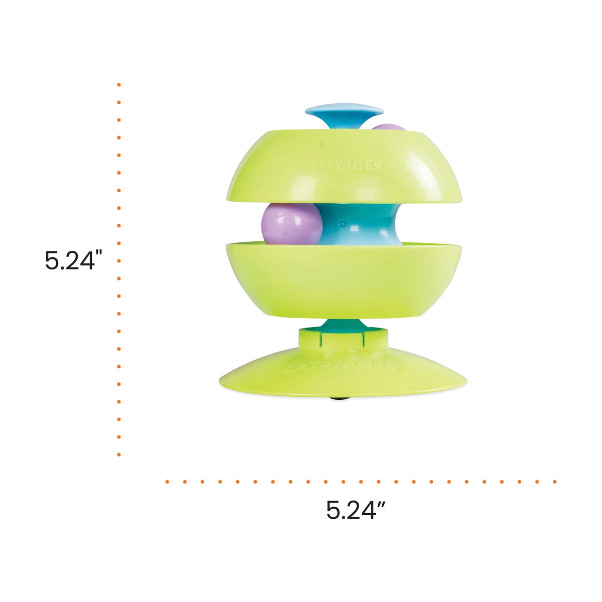 Catstages Twist-A-Ball 3-in-1 Convertible Cat Track Toy, Rolling Ball Toy for Indoor Cats, Green — product image 7