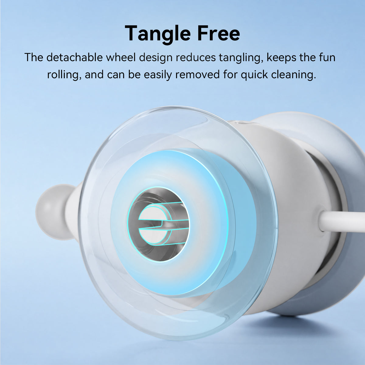 Cheerble Wicked Mouse Neo Automatic Interactive Cat Toy with Tail & LED Light, Milky Blue — product image 5