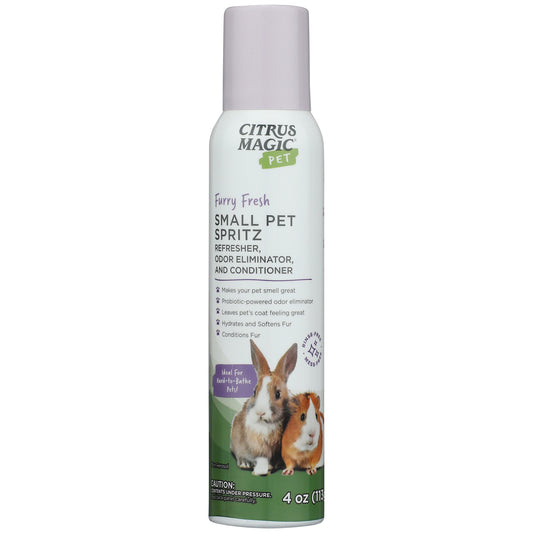 Citrus Magic Pet Small Pet Spritz Refresher, Odor Eliminator, and Conditioner, Furry Fresh, 4-Ounce