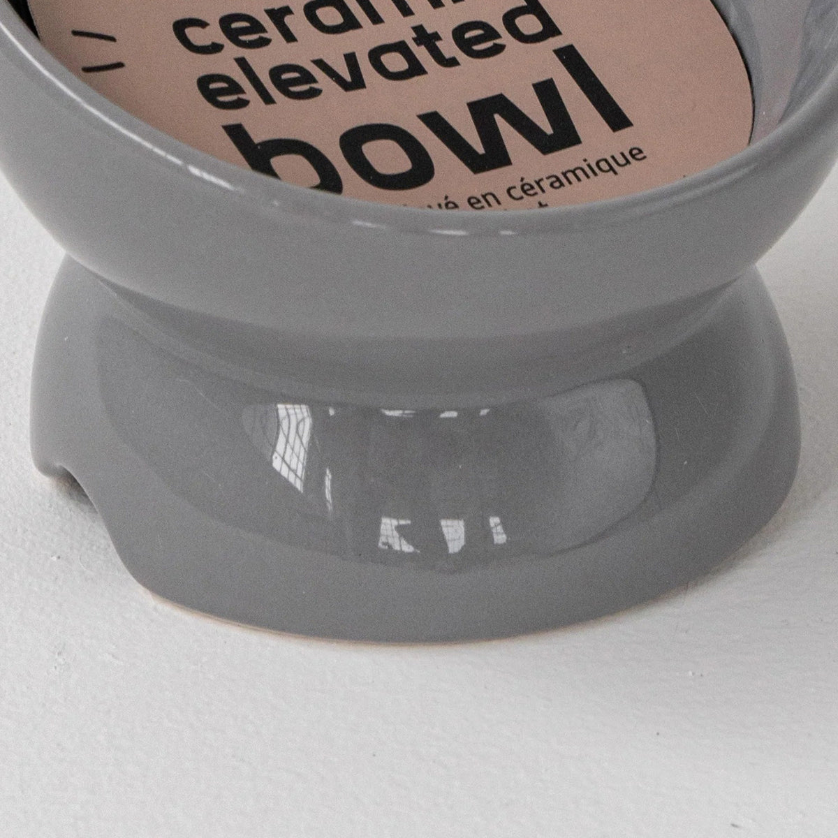 Dexypaws: Elevated Ceramic Cat Bowl - Grey - 7oz, Pet Feeding Dish, Meals, Food & Water, Ergonomic Height, Tilted & Raised, Stylish Glossy Design — product image 4