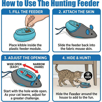 Doc & Phoebe's Indoor Hunting Cat Feeder, Interactive Slow Feed Puzzle Toy, Durable Design for Indoor Cats — product image 3
