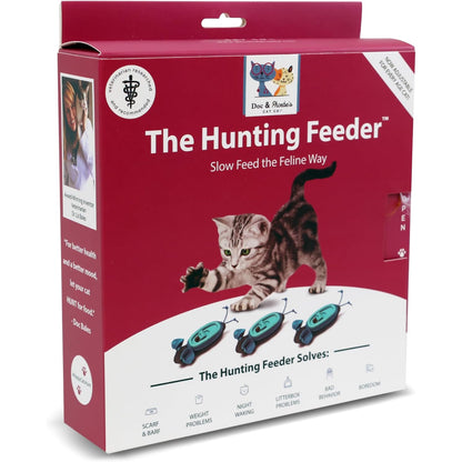 Doc & Phoebe's Indoor Hunting Cat Feeder, Interactive Slow Feed Puzzle Toy, Durable Design for Indoor Cats — product image 4