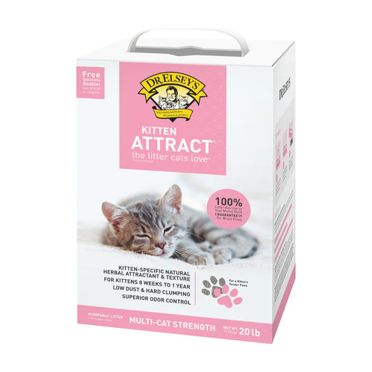 Dr. Elsey's Kitten Attract Clumping Clay Cat Litter 20 lb. Box