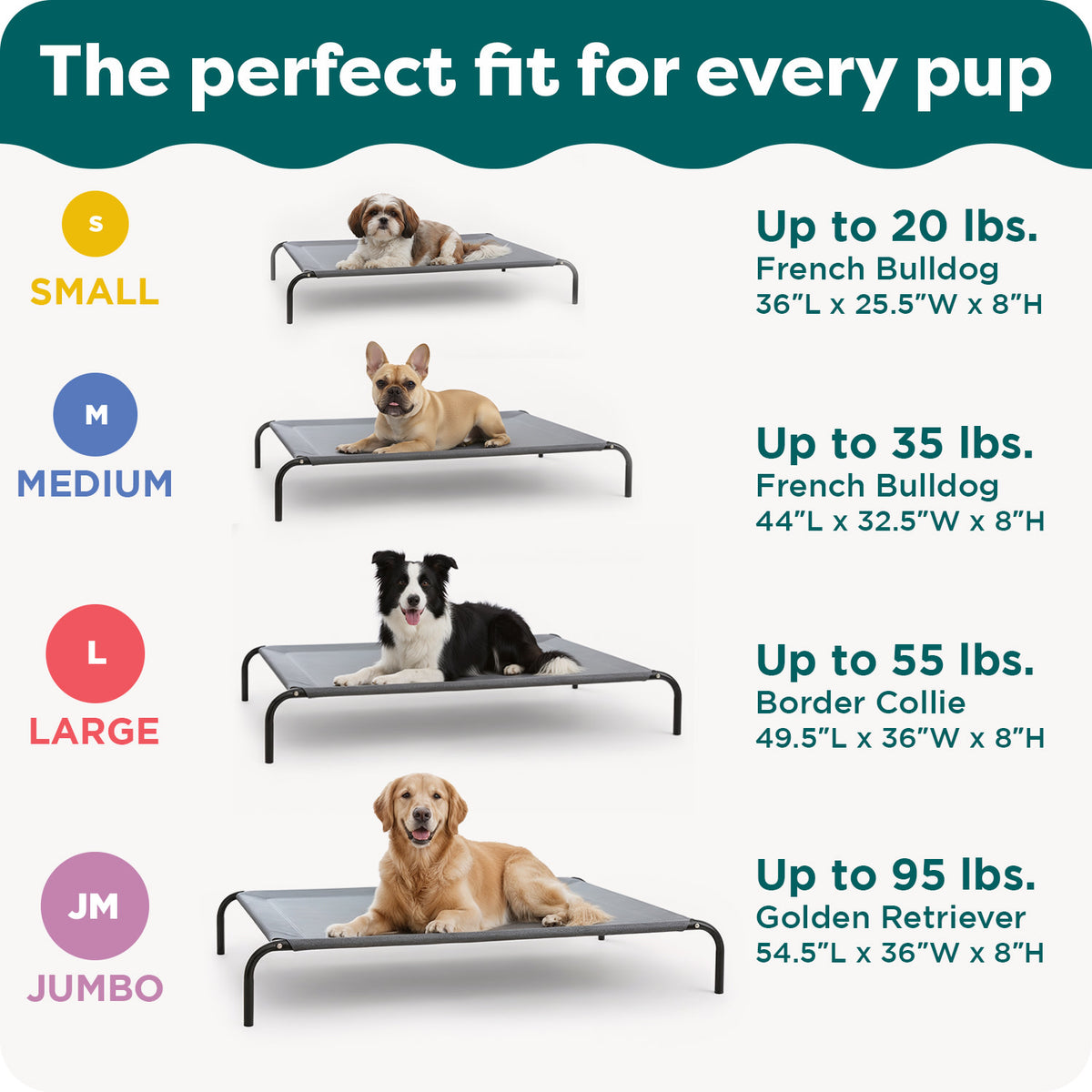 Elevated Cot Pet Bed, Graphite Gray, Extra Large — product image 6